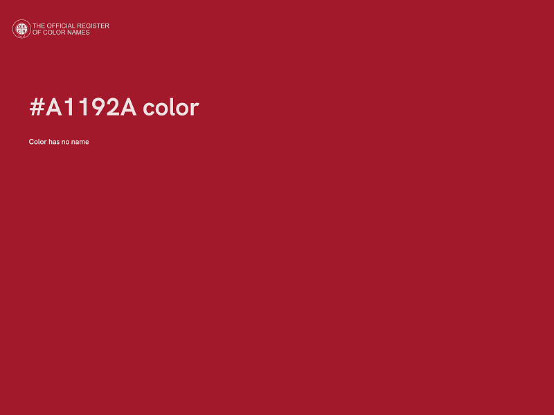 #A1192A color image