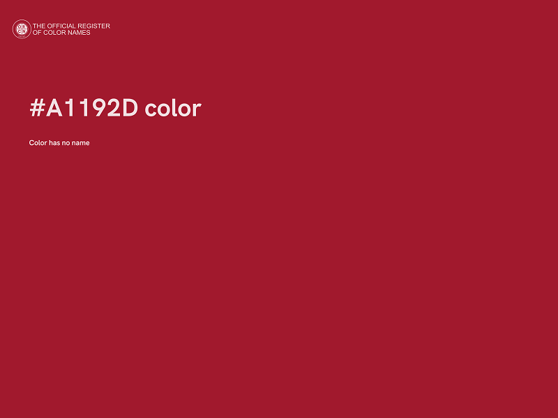 #A1192D color image