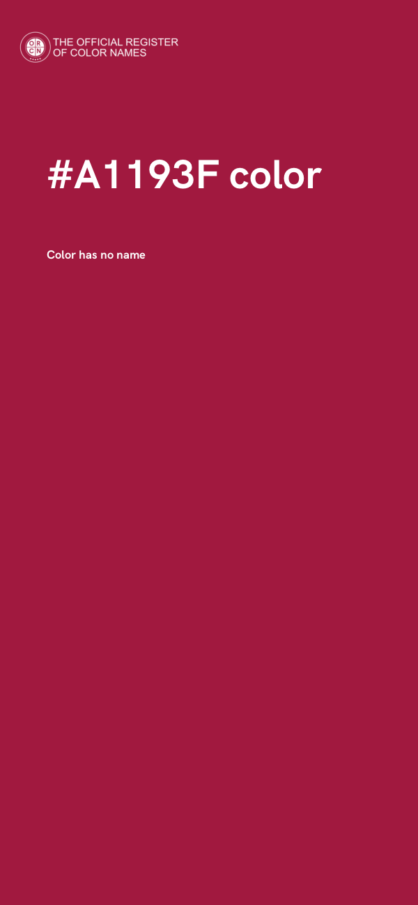 #A1193F color image