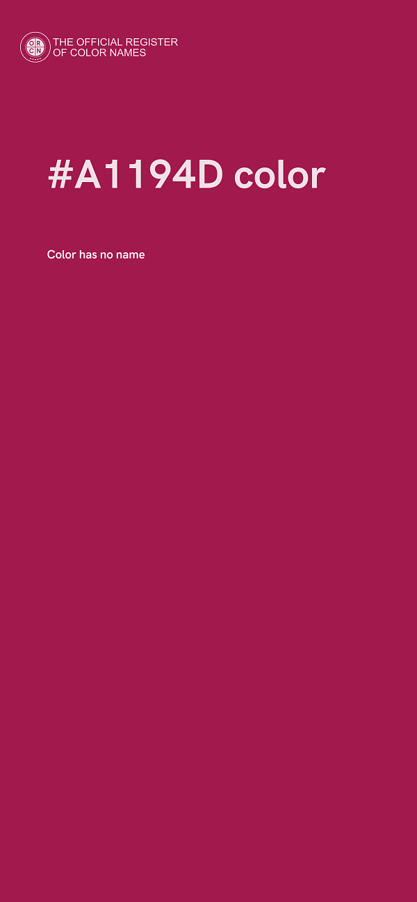 #A1194D color image