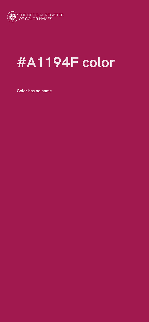 #A1194F color image