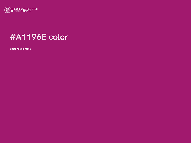 #A1196E color image