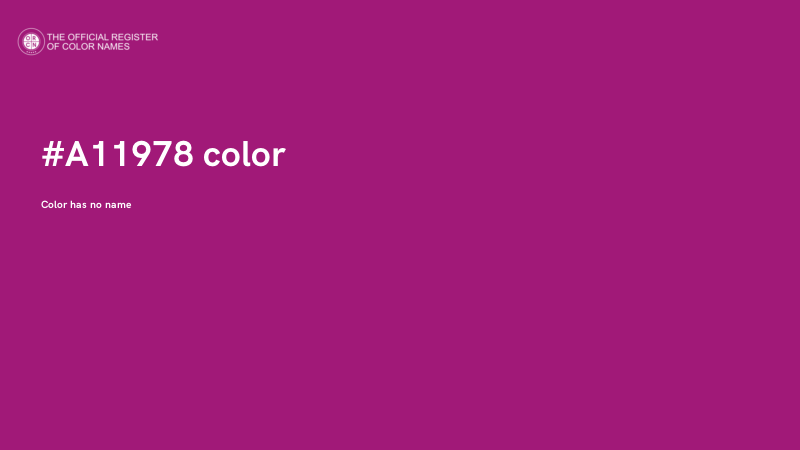 #A11978 color image