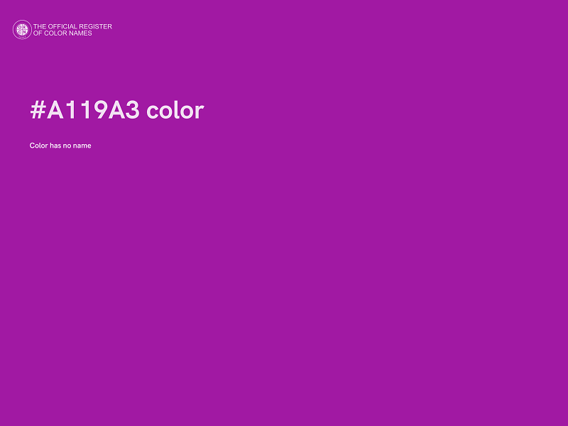 #A119A3 color image