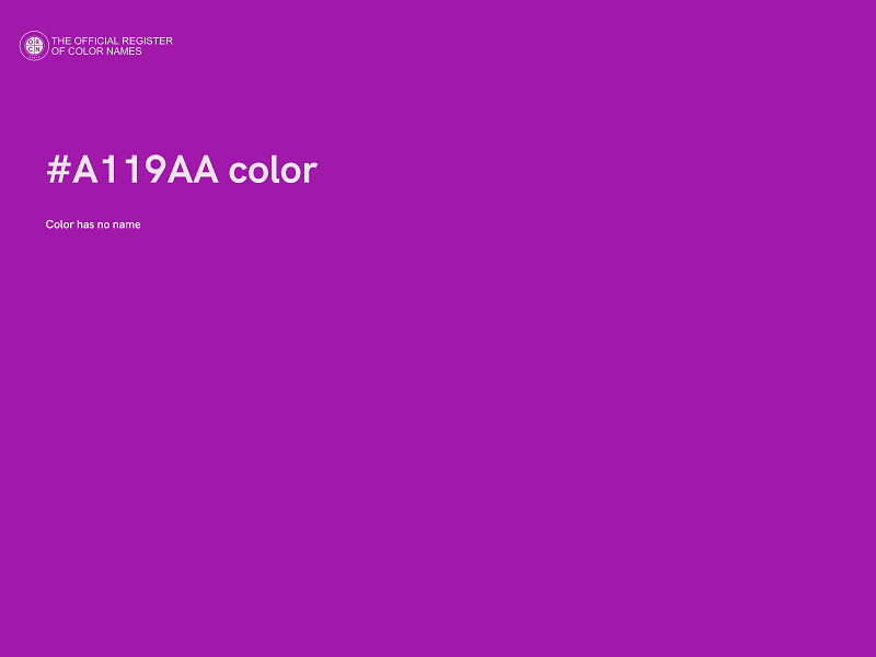 #A119AA color image