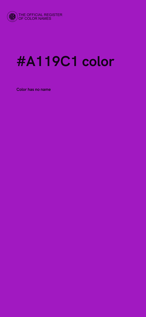 #A119C1 color image