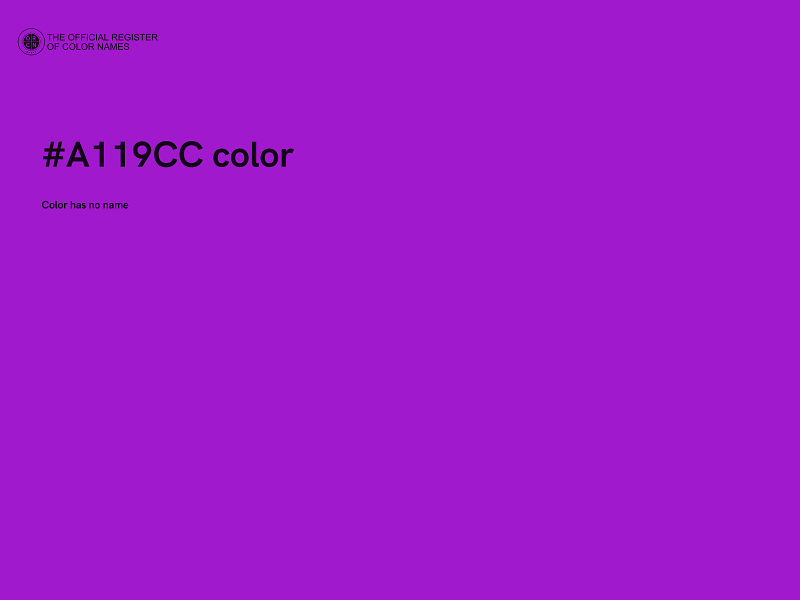 #A119CC color image