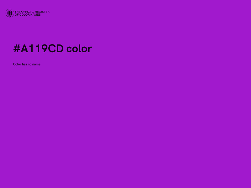 #A119CD color image