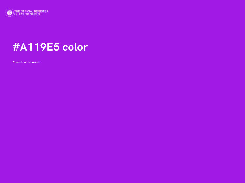 #A119E5 color image