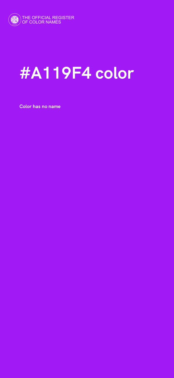 #A119F4 color image