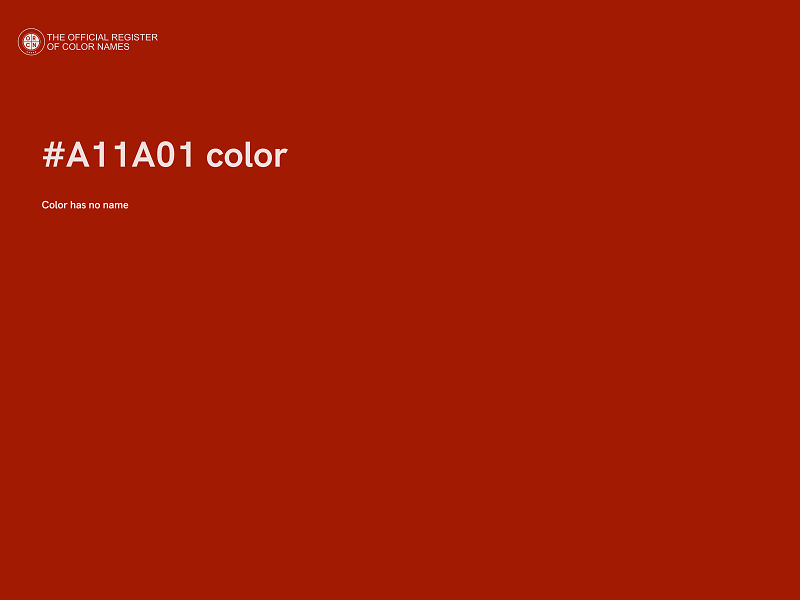 #A11A01 color image