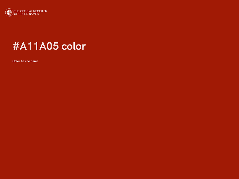 #A11A05 color image