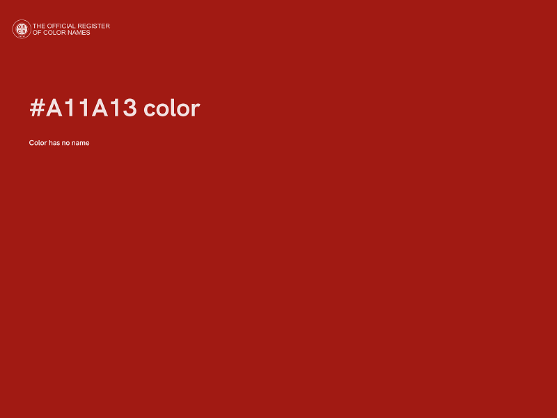 #A11A13 color image