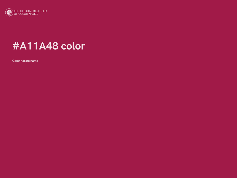 #A11A48 color image