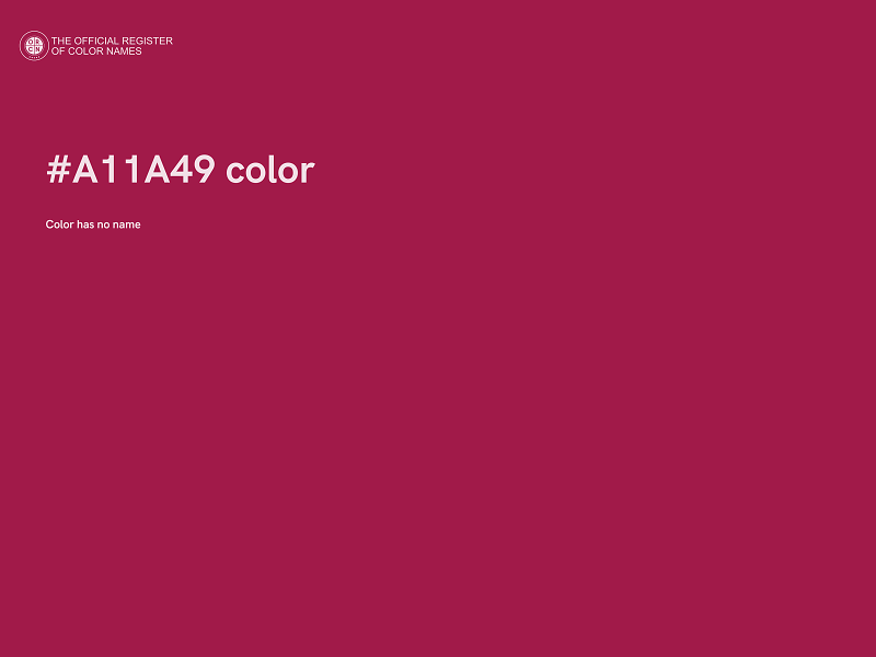 #A11A49 color image