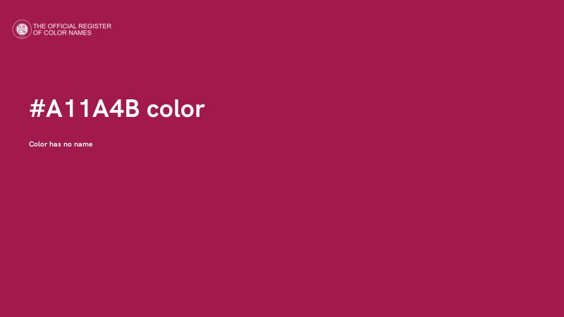 #A11A4B color image