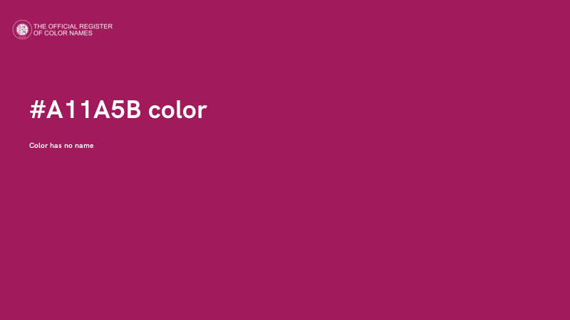 #A11A5B color image
