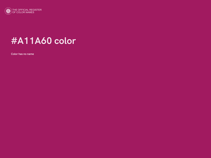 #A11A60 color image