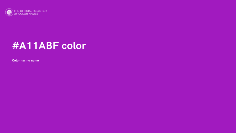 #A11ABF color image