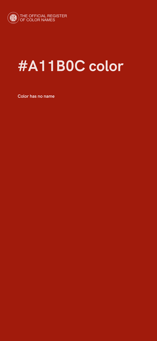 #A11B0C color image