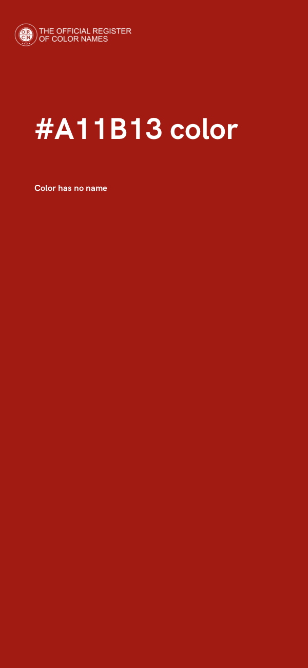#A11B13 color image