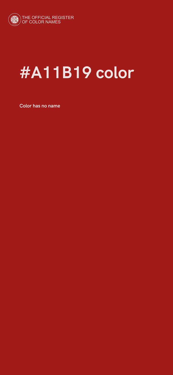 #A11B19 color image