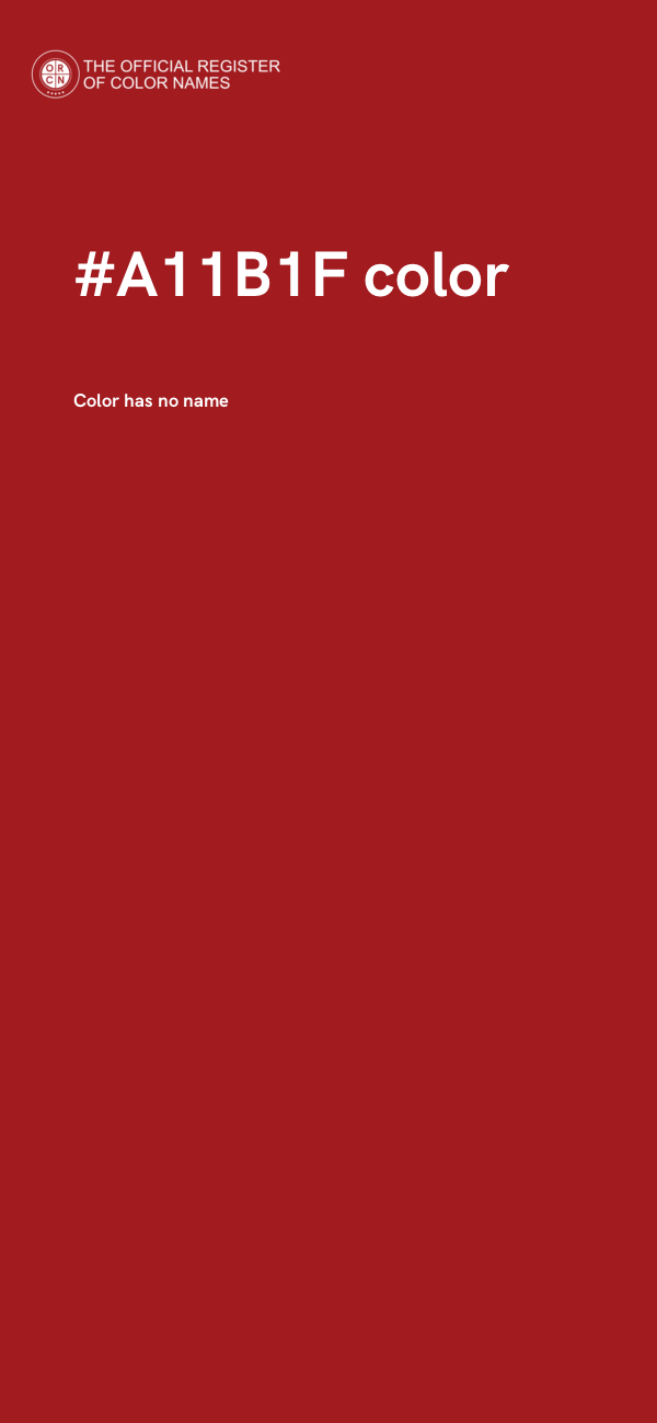 #A11B1F color image
