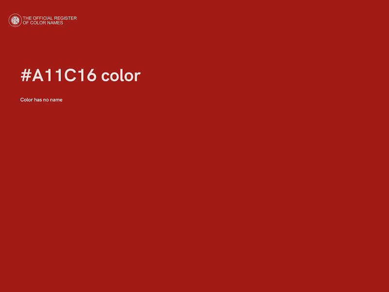 #A11C16 color image