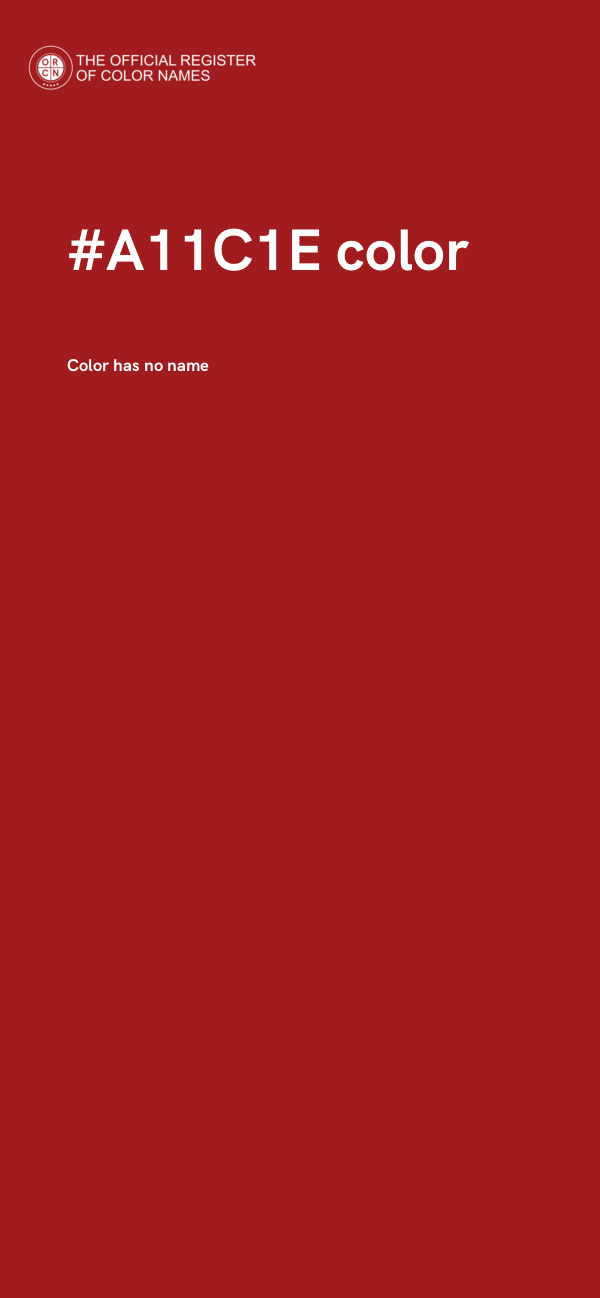 #A11C1E color image