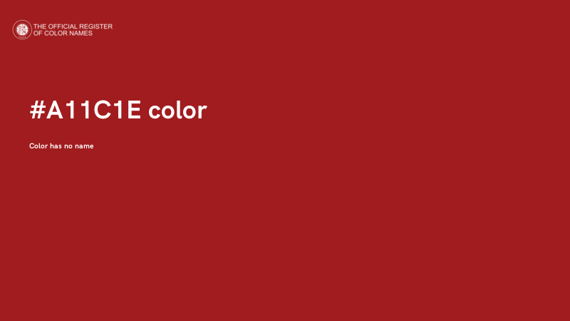 #A11C1E color image