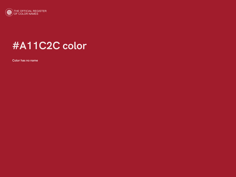 #A11C2C color image