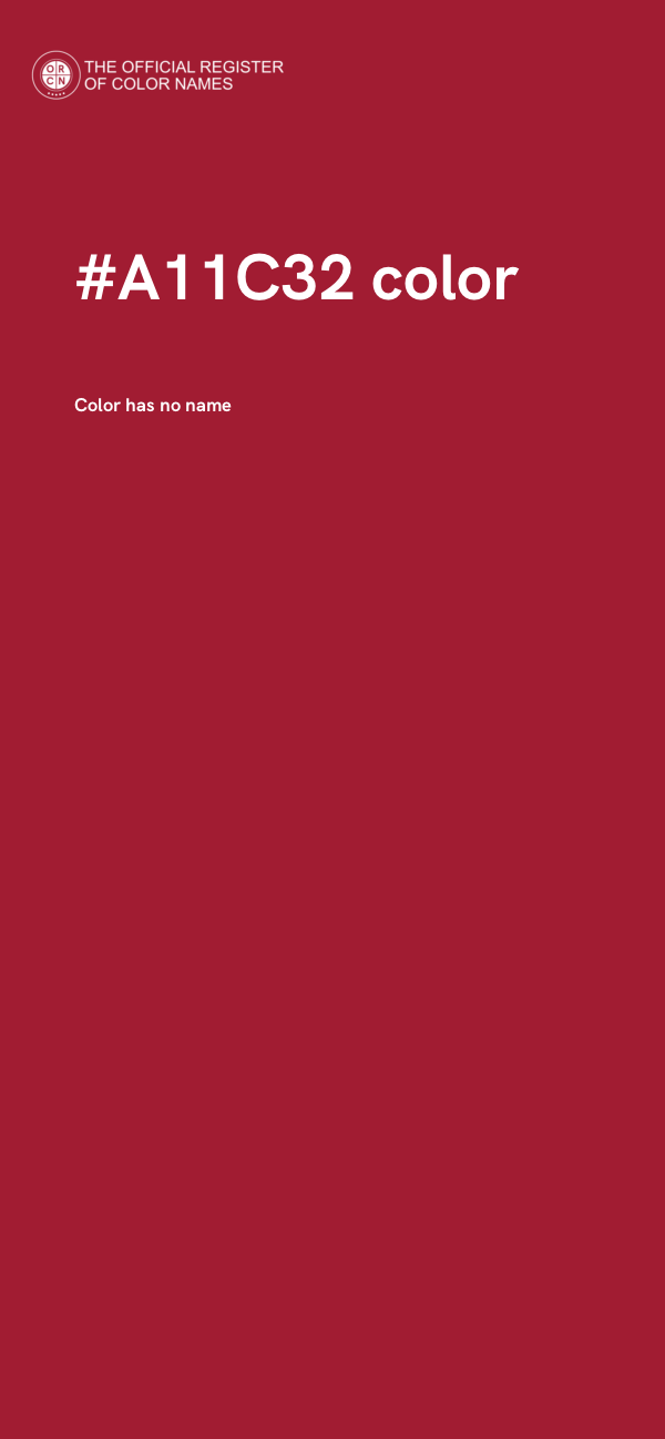 #A11C32 color image