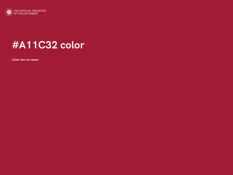 #A11C32 color image