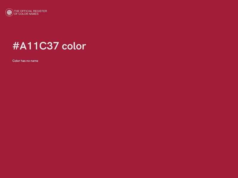 #A11C37 color image