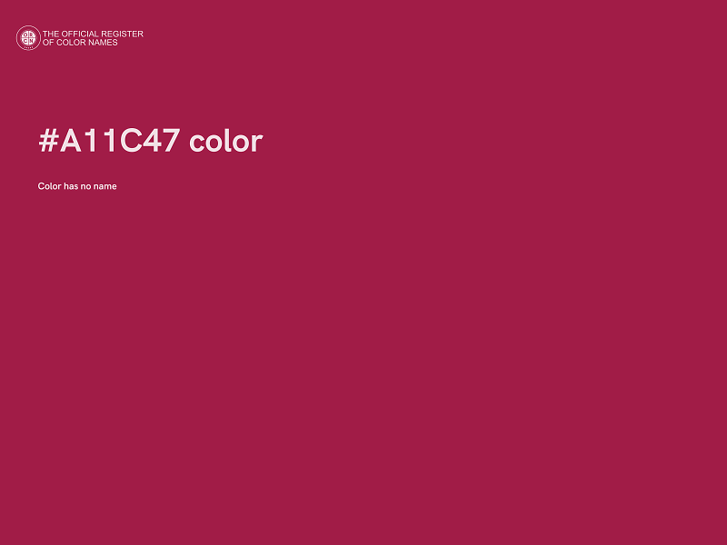#A11C47 color image