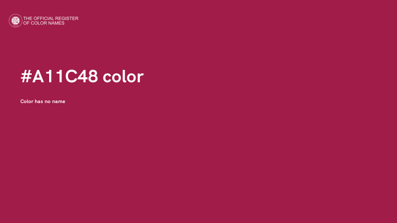 #A11C48 color image
