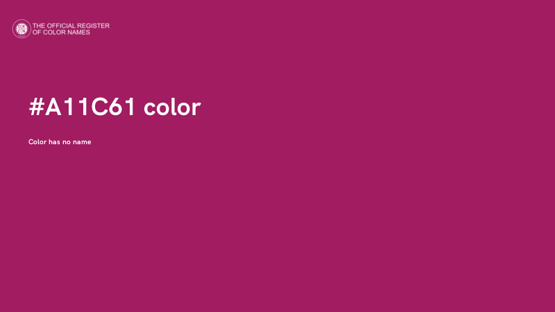 #A11C61 color image