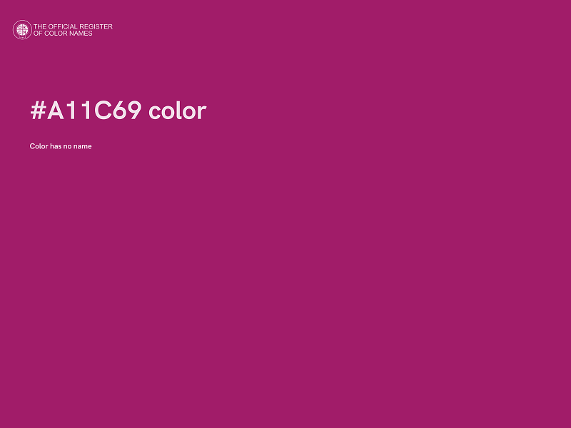 #A11C69 color image