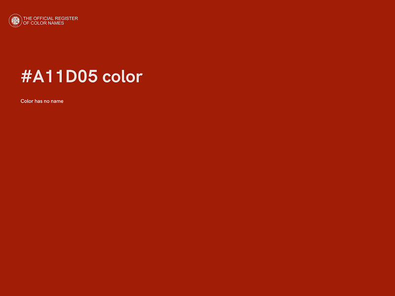 #A11D05 color image