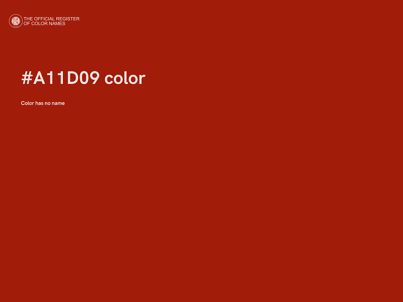 #A11D09 color image