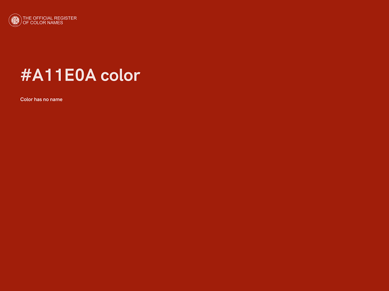 #A11E0A color image