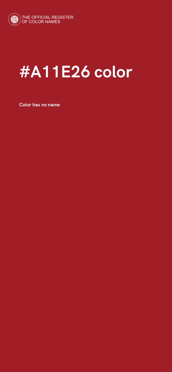 #A11E26 color image