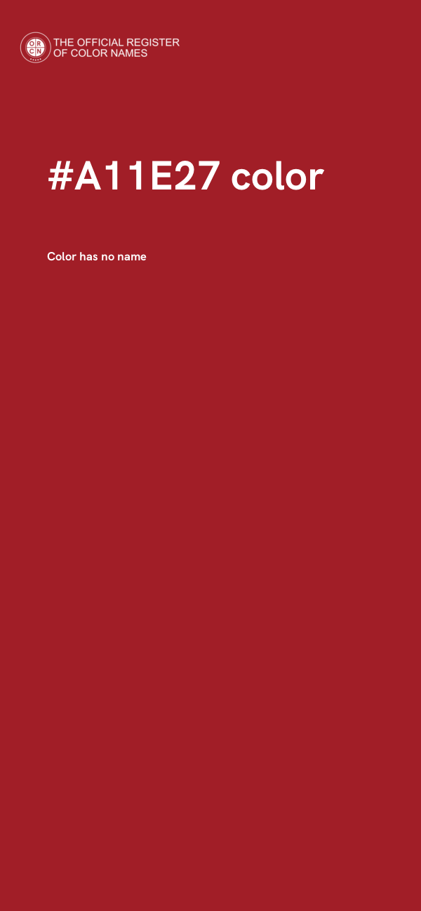 #A11E27 color image