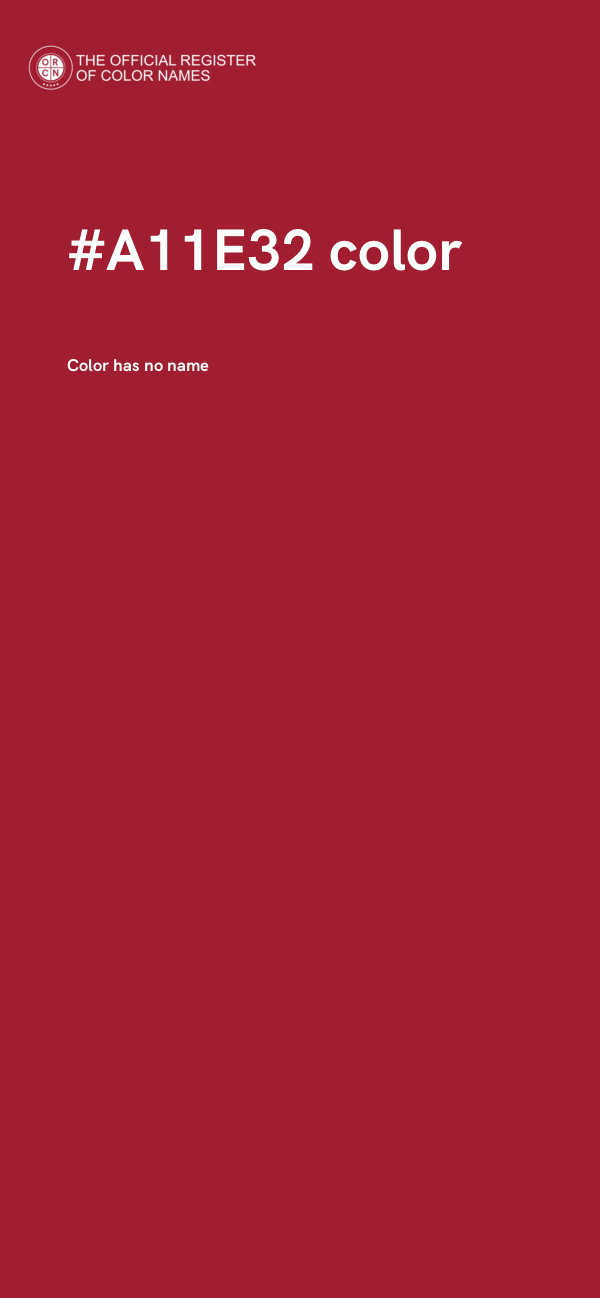 #A11E32 color image