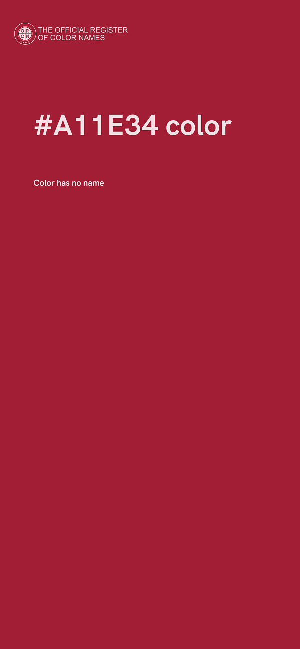 #A11E34 color image
