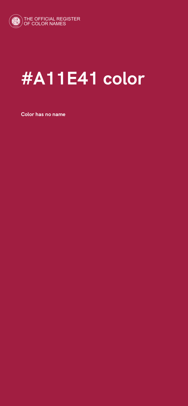 #A11E41 color image