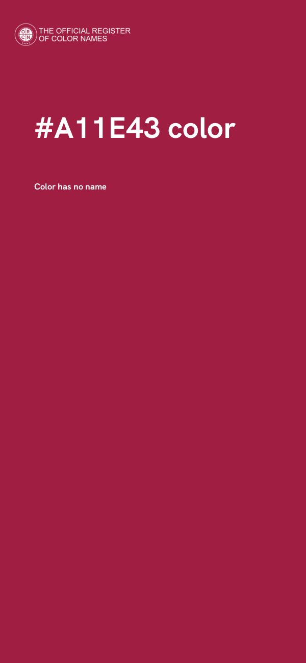 #A11E43 color image