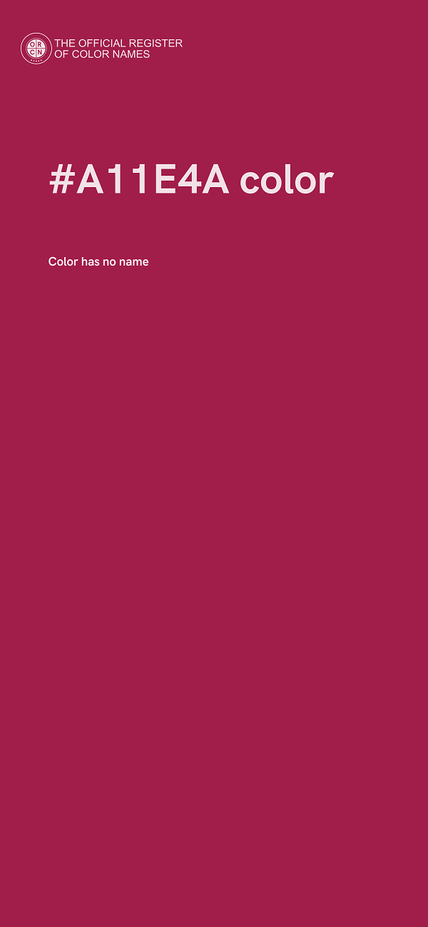 #A11E4A color image