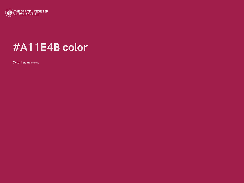 #A11E4B color image