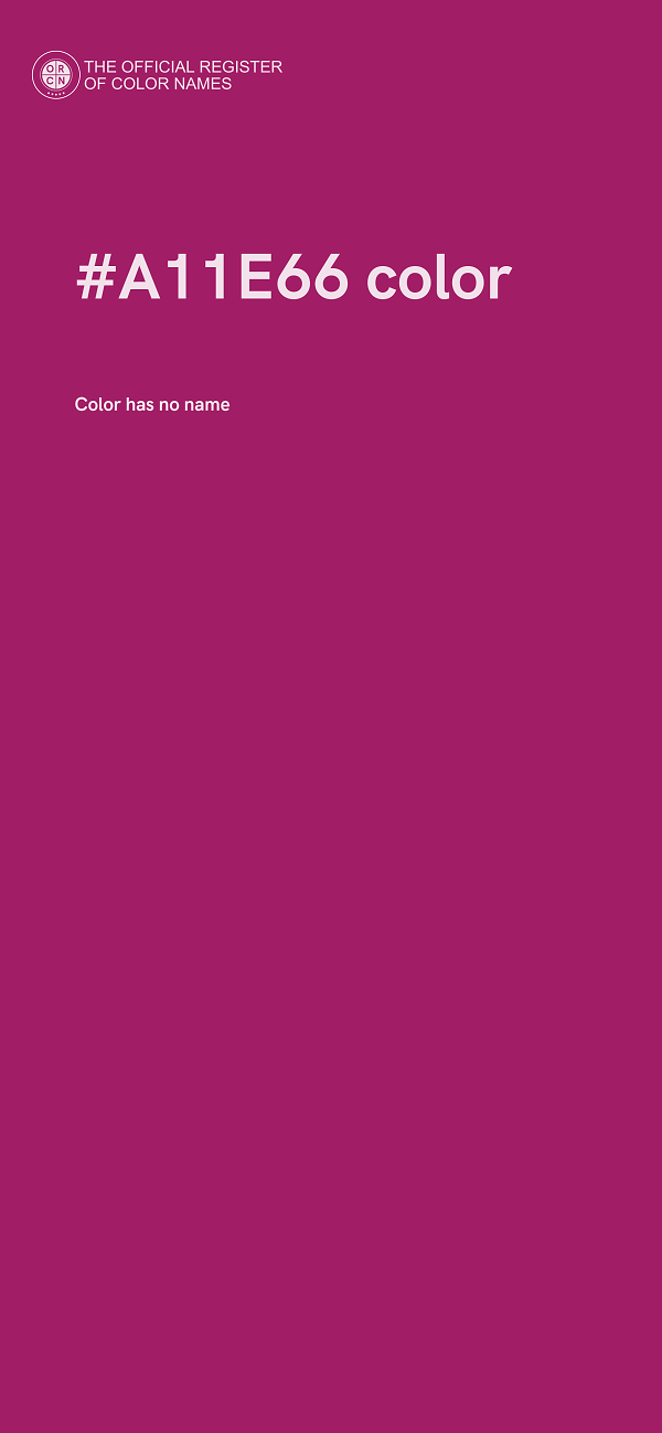 #A11E66 color image